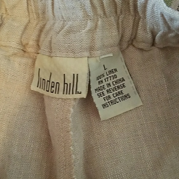 NWT Linden Hill 100% linen pants size L - Picture 3 of 8